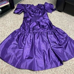 80s Purple Prom Dress